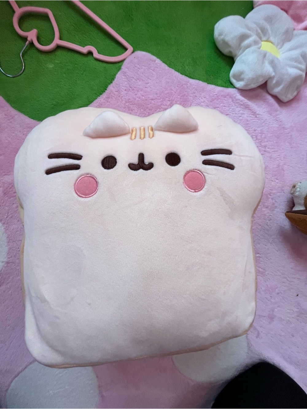 Pusheen Light Pink Cat Plush Pillow with Embroidered Face